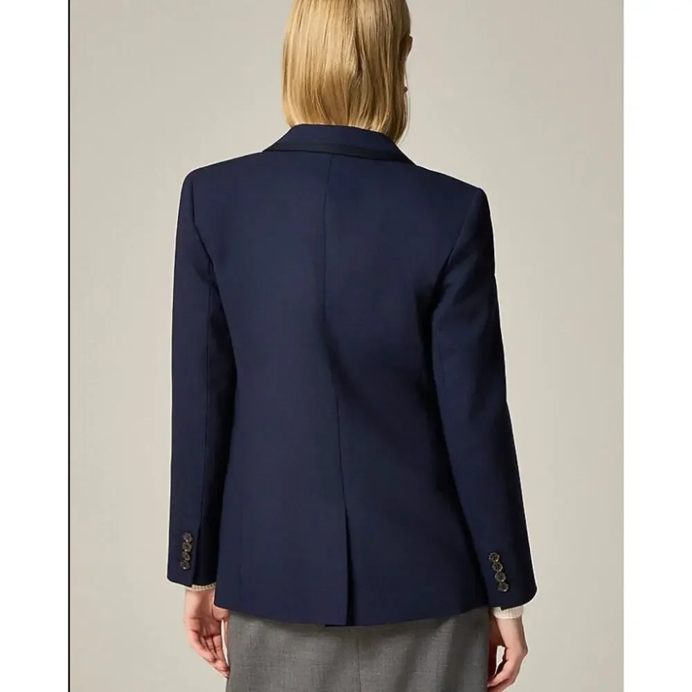 J Crew Vivienne Blazer 00 00P P00 Navy Blue NWT Merino Wool Jacket CI620 J.Crew